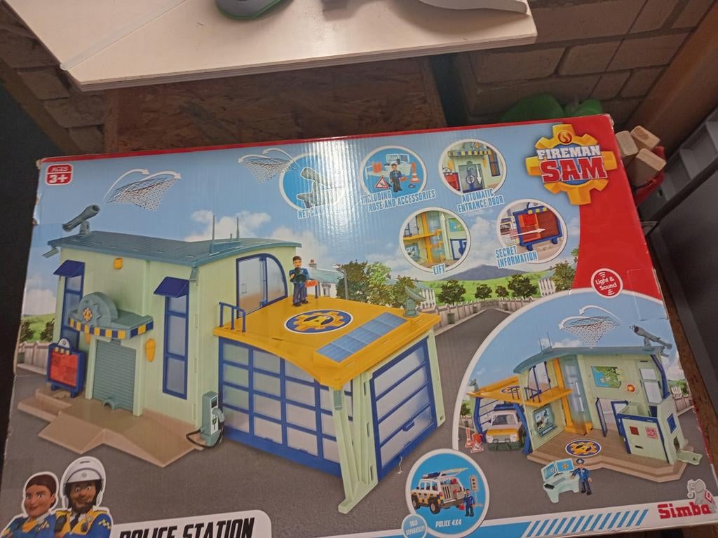 Brandweerman Sam politie Bureau *Nieuw in doos*, Kinderen en Baby's, Speelgoed | Actiefiguren, Ophalen, Nieuw