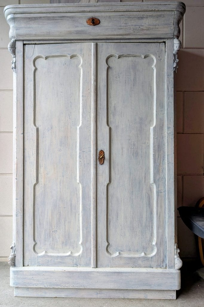 Vintage kast met legplanken, Antiek en Kunst, Ophalen