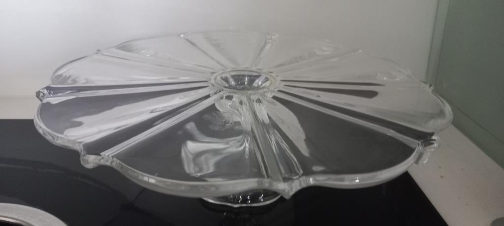 Taartschaal Glas, Antiek en Kunst, Antiek | Glas en Kristal, Ophalen of Verzenden