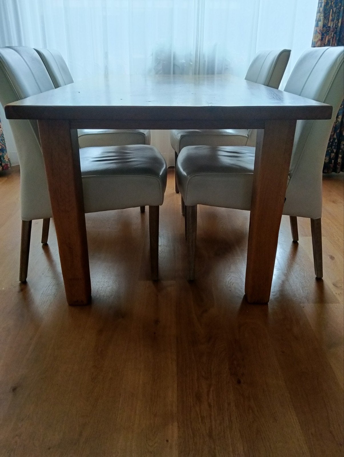 Eettafel met 4 stoelen, Ophalen, Gebruikt, 50 tot 100 cm, 150 tot 200 cm
