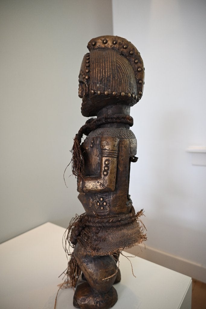 Antiek Ambete Wachterbeeld – Congo –, Antiek en Kunst, Hout, 64 cm, Bruin, Afrika