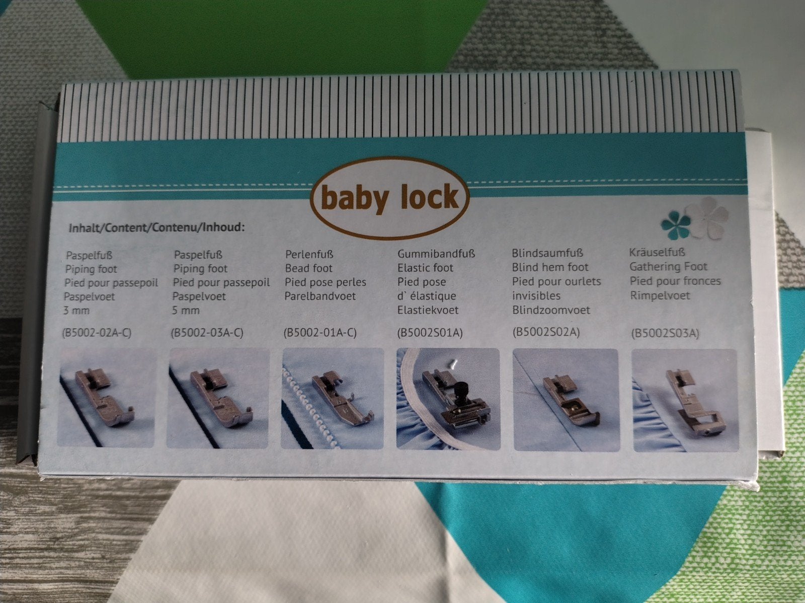 Nieuw Babylock voetjesset 6 delig, Hobby en Vrije tijd, Ophalen of Verzenden, Nieuw