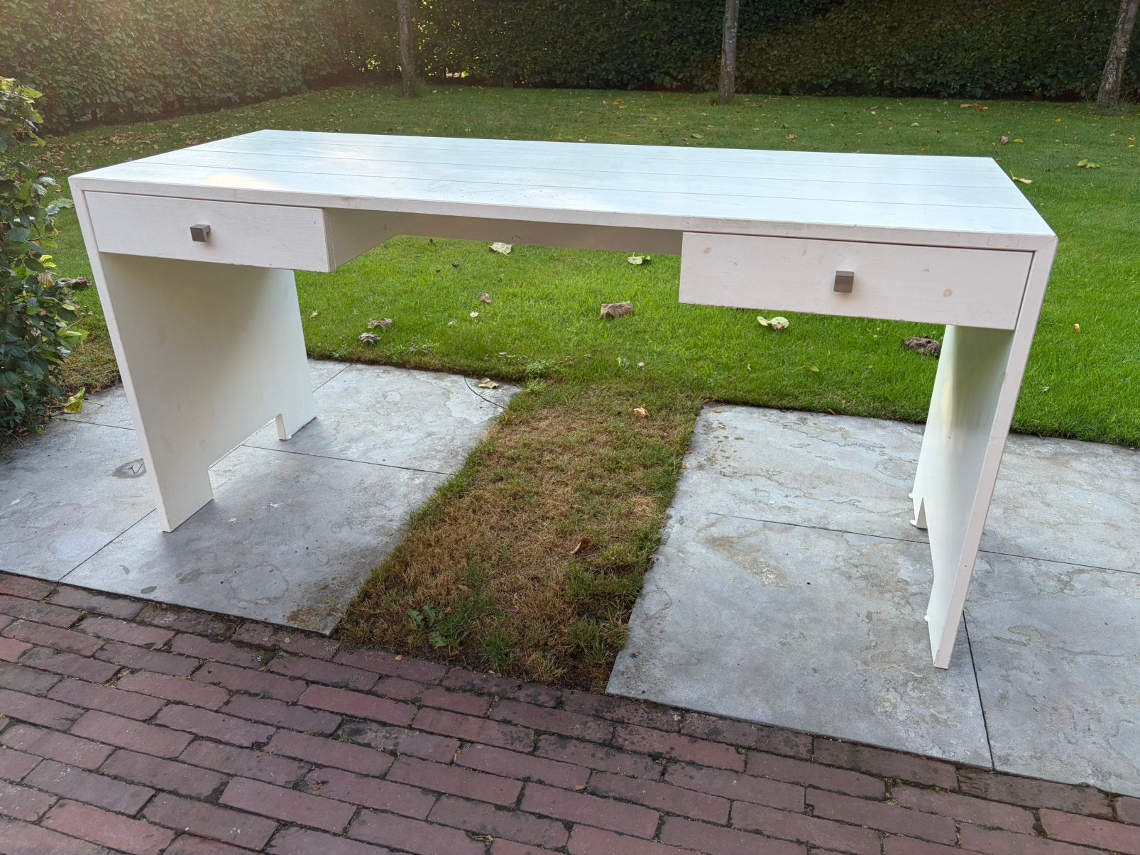 Bureau wit -160x60 cm- Jan des Bouvrie, Ophalen, 160 cm, Gebruikt, 60 cm