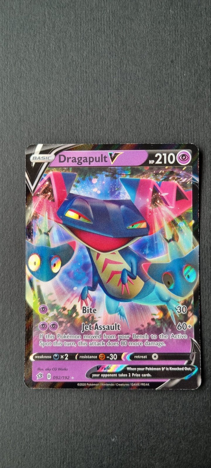Dragapult V RCL 092/192 excellent, Ophalen of Verzenden, Gebruikt, Losse kaart, Foil