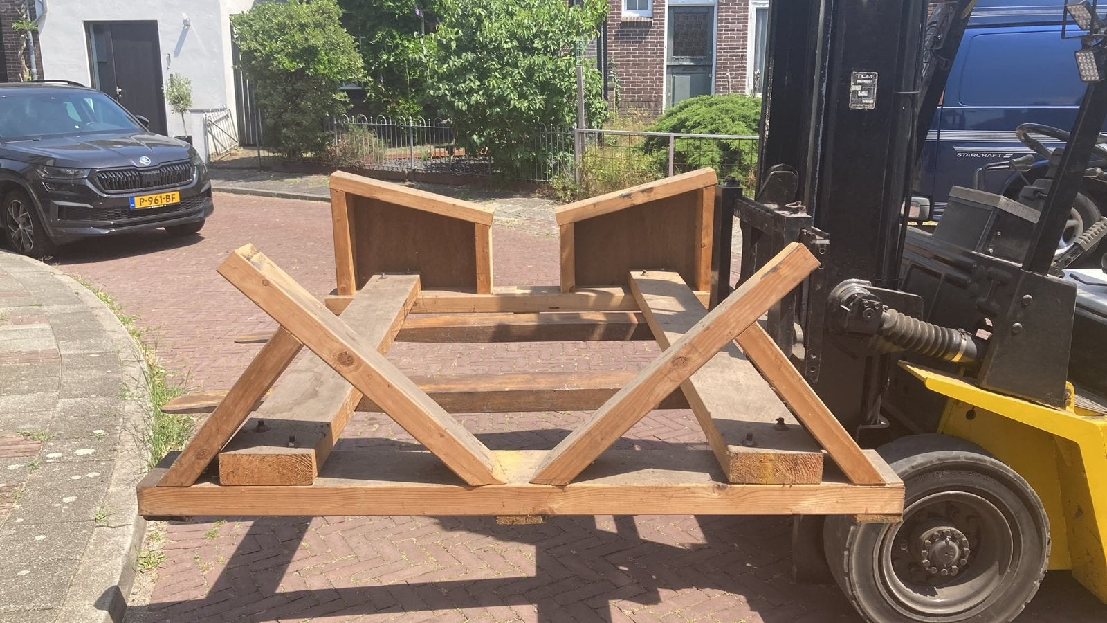Stevige houten bok voor sloep of kleine boot, Watersport en Boten, Ophalen, Gebruikt, Overige typen