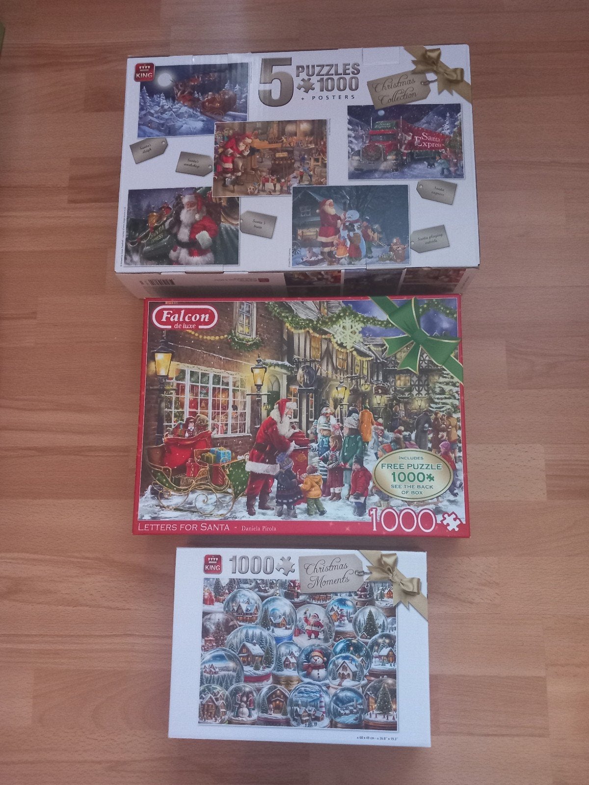 Pakket mooie kerstpuzzels King en Falcon, Ophalen, 500 t/m 1500 stukjes, Zo goed als nieuw, Legpuzzel