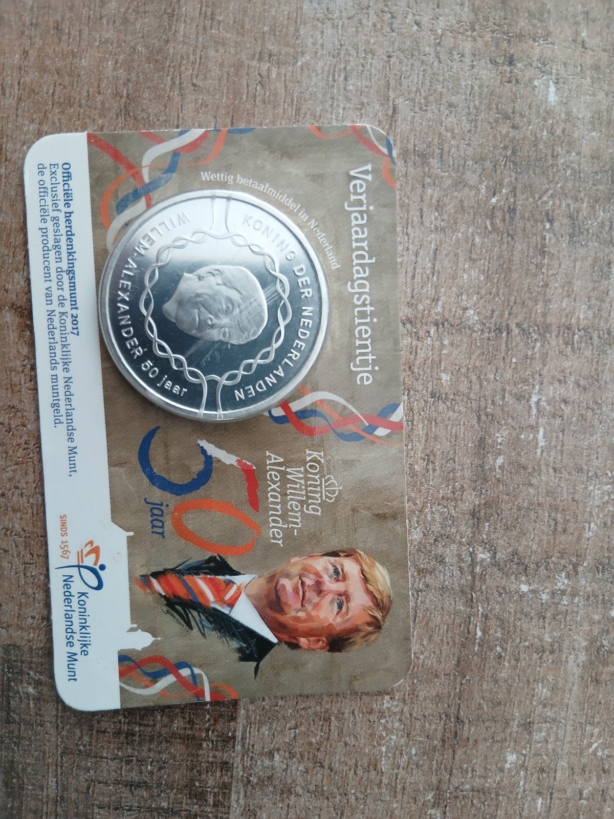 Verjaardagstientje Koning Willem-Alexander 50 jaar, Postzegels en Munten, Munten | Nederland, Ophalen of Verzenden
