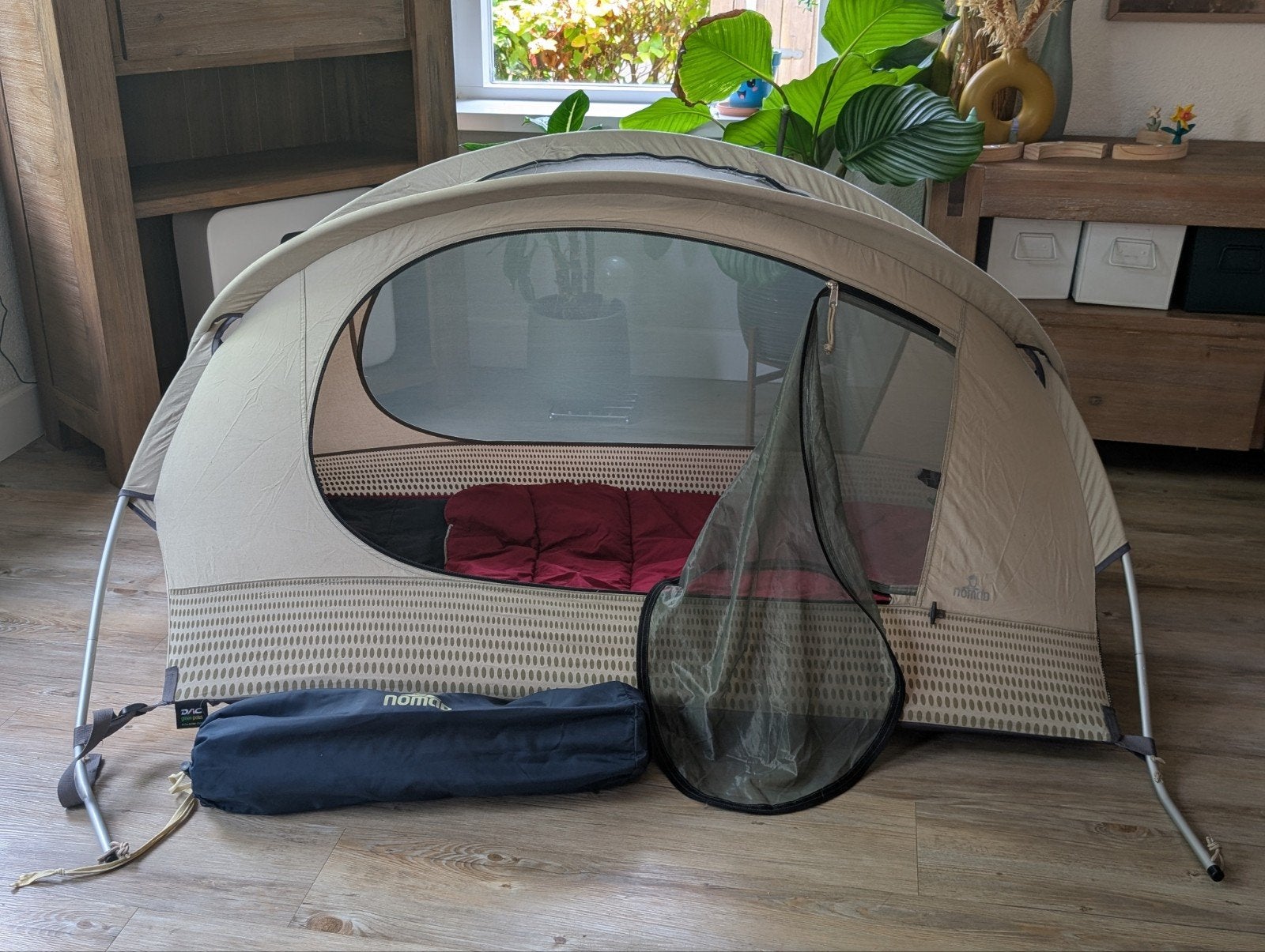 Katoenen Nomad baby/peutertent +slaapzak + matje, Ophalen of Verzenden, Gebruikt, Tot en met 2