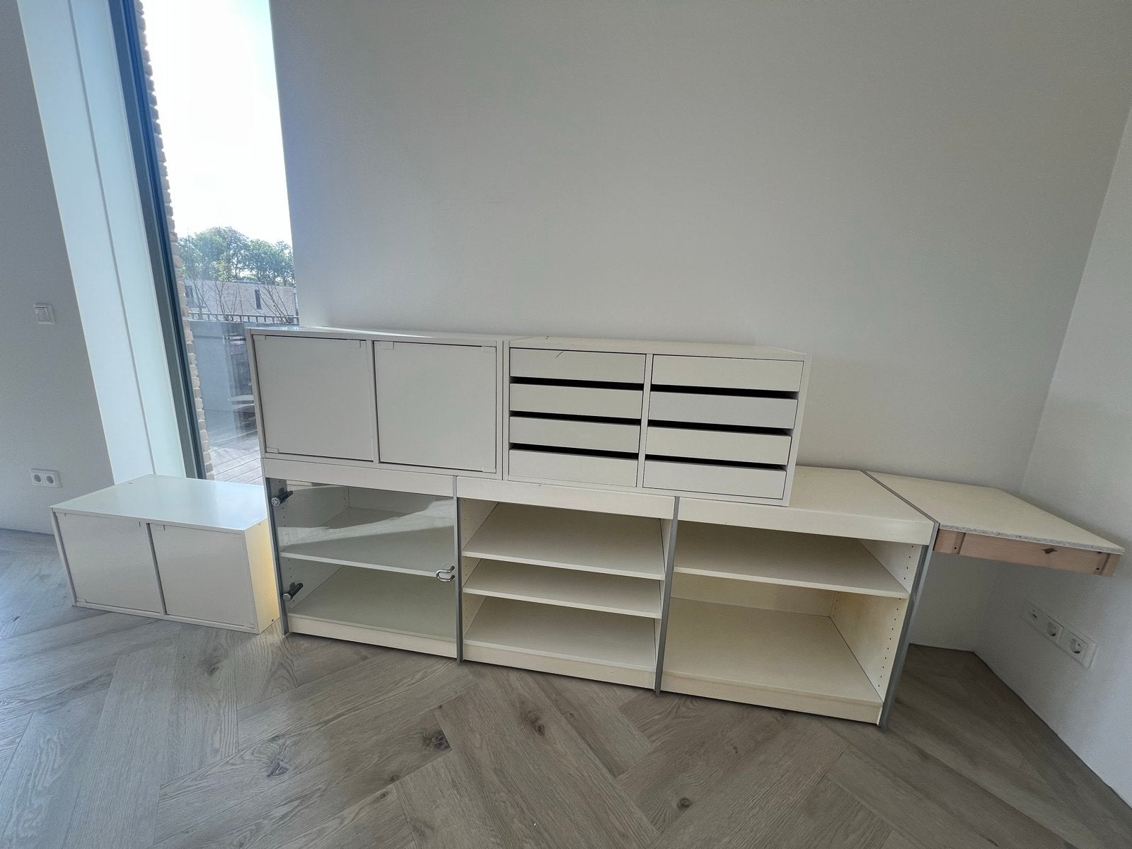 GRATIS Kantoor Opbergkast - Wit met Lades en Planken, Ophalen, Gebruikt