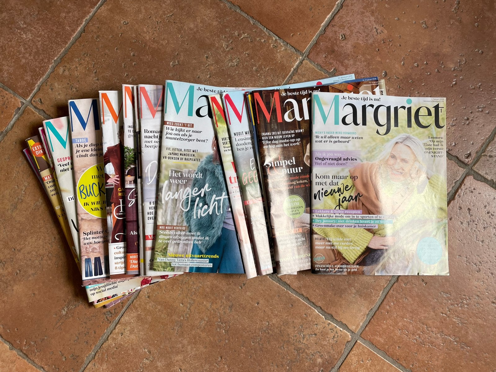 Weekblad Margriet - Nummers 1 t/m 15 - Jaargang 2026, Ophalen, Zo goed als nieuw, Damesbladen