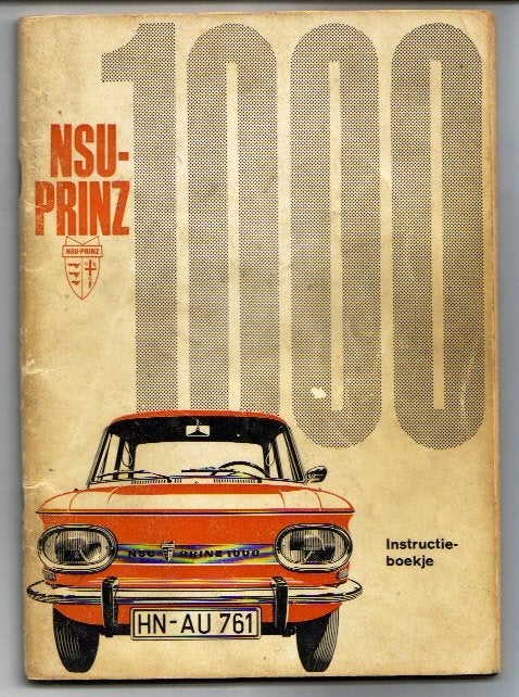 NSU Prinz instructieboek handleiding oldtimer auto, Verzenden
