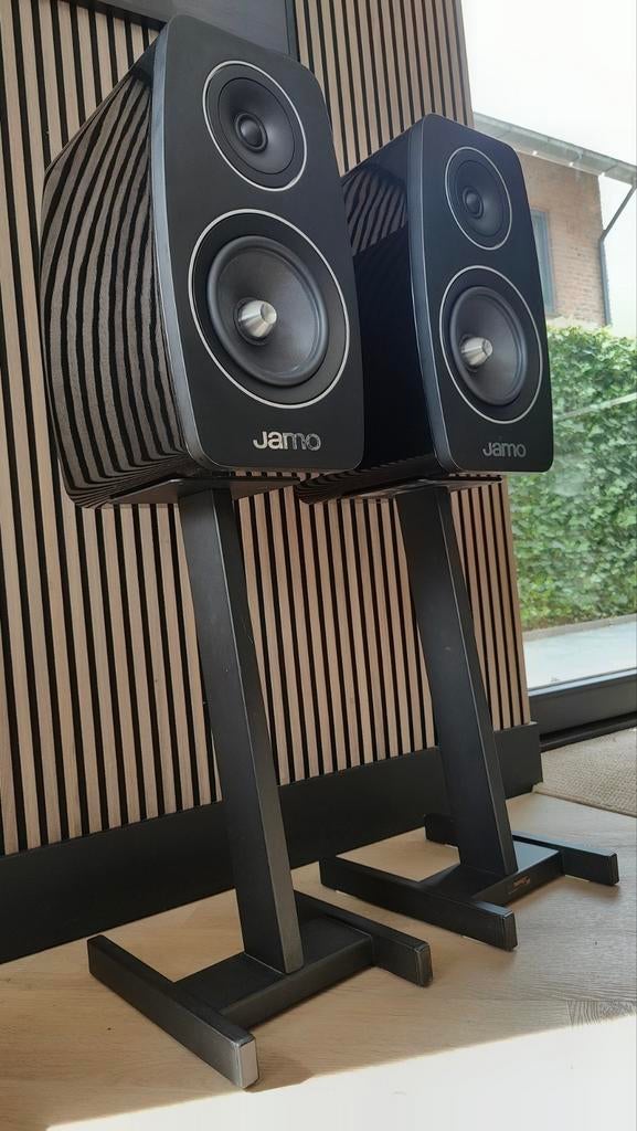 Jamo C103 Hoogglans Zwart Boekenplank Speakers, Audio, Tv en Foto, Ophalen, Zo goed als nieuw, 120 watt of meer, Front, Rear of Stereo speakers