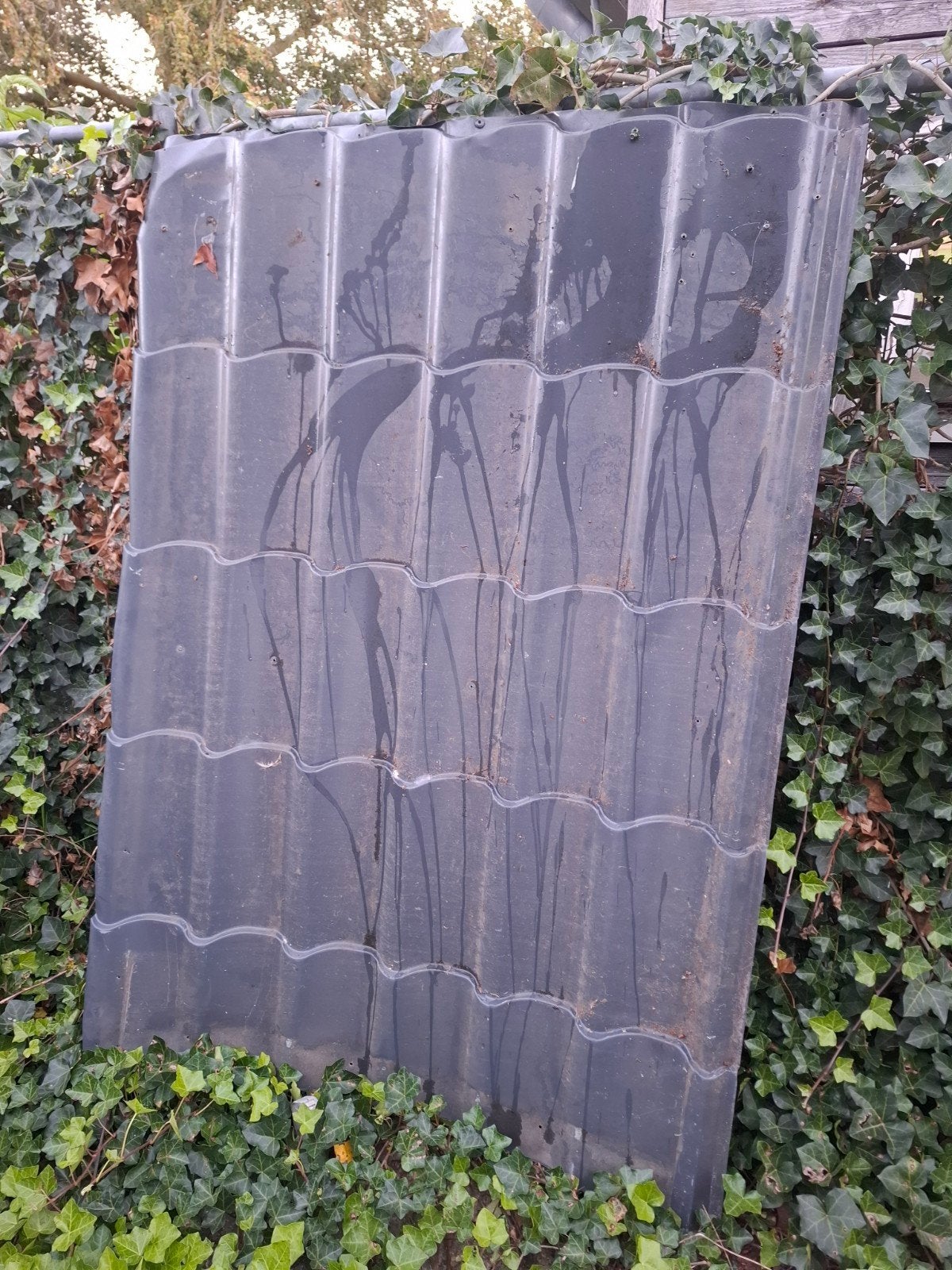 16 dakpanplaten 118x170 cm, Ophalen, Gebruikt, Zwart, Metaal