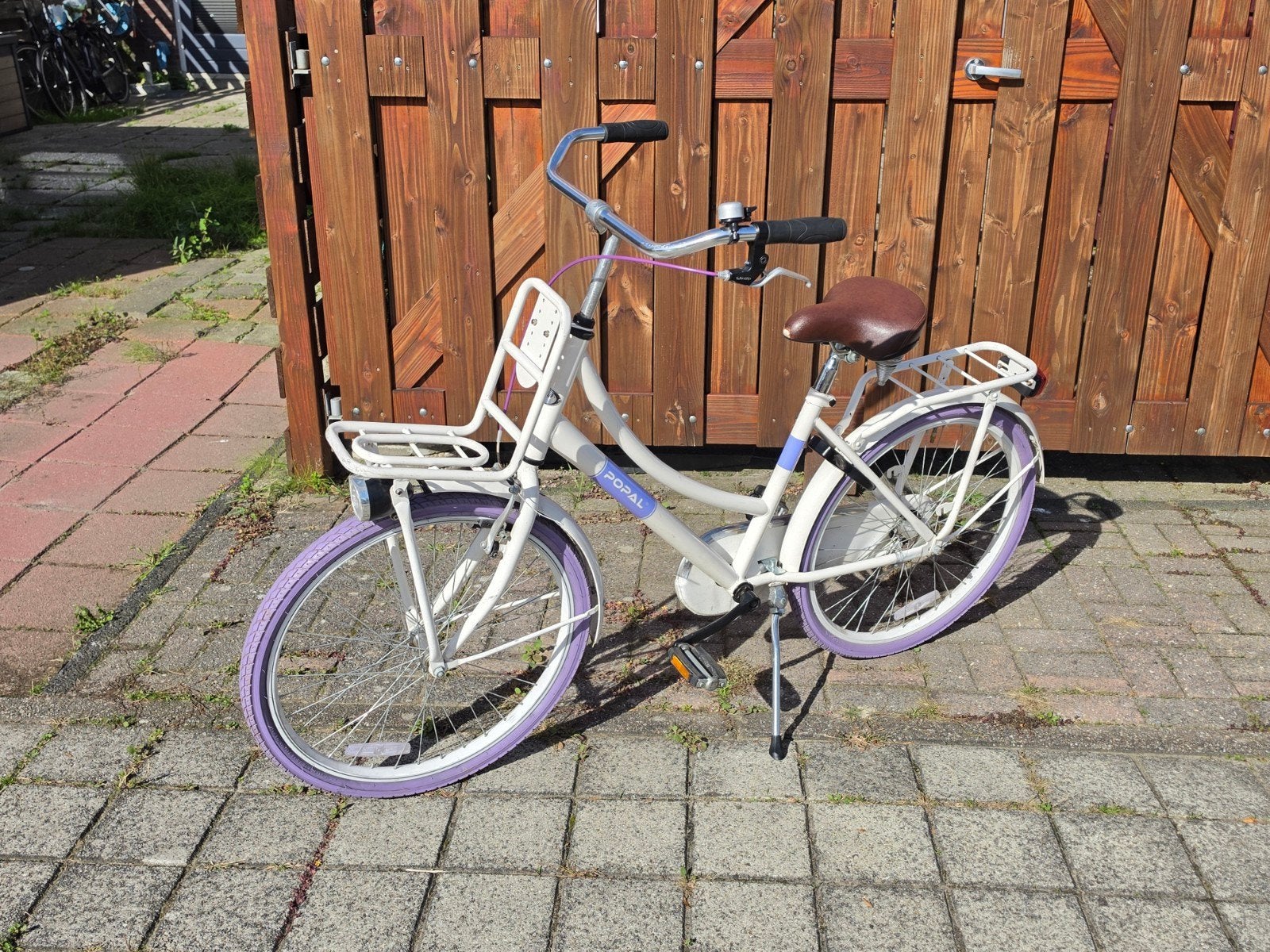 Witte Popal fiets voor meisjes, Ophalen, Gebruikt, 22 inch, Popal