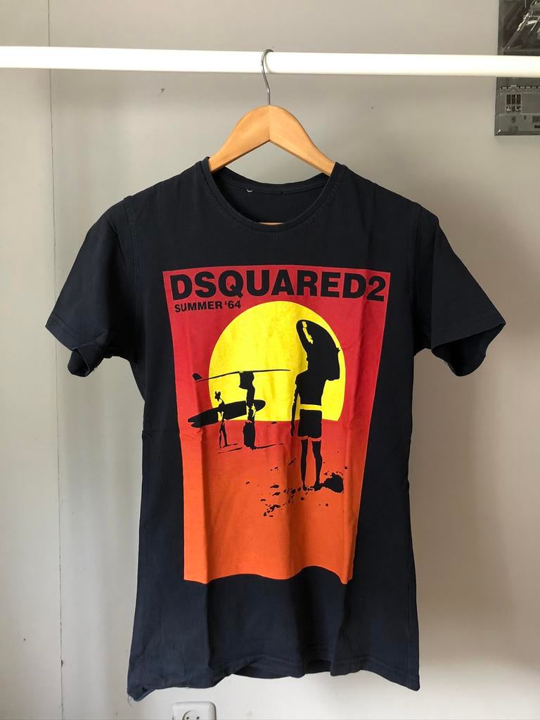 Dsquared2 t-shirt S, Ophalen of Verzenden, Zo goed als nieuw, Zwart