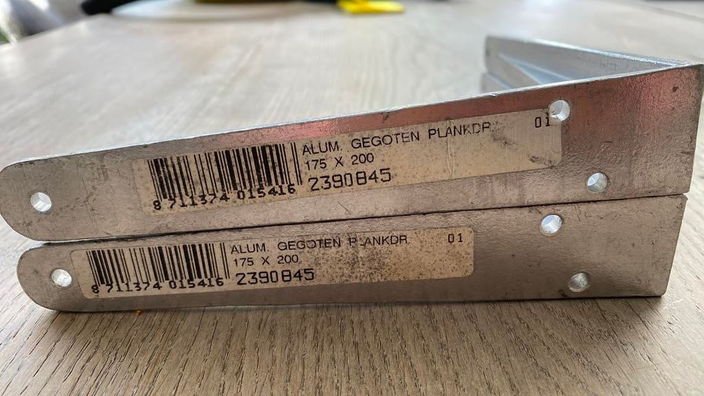 Aluminium beugels voor plank, Ophalen of Verzenden, Nieuw