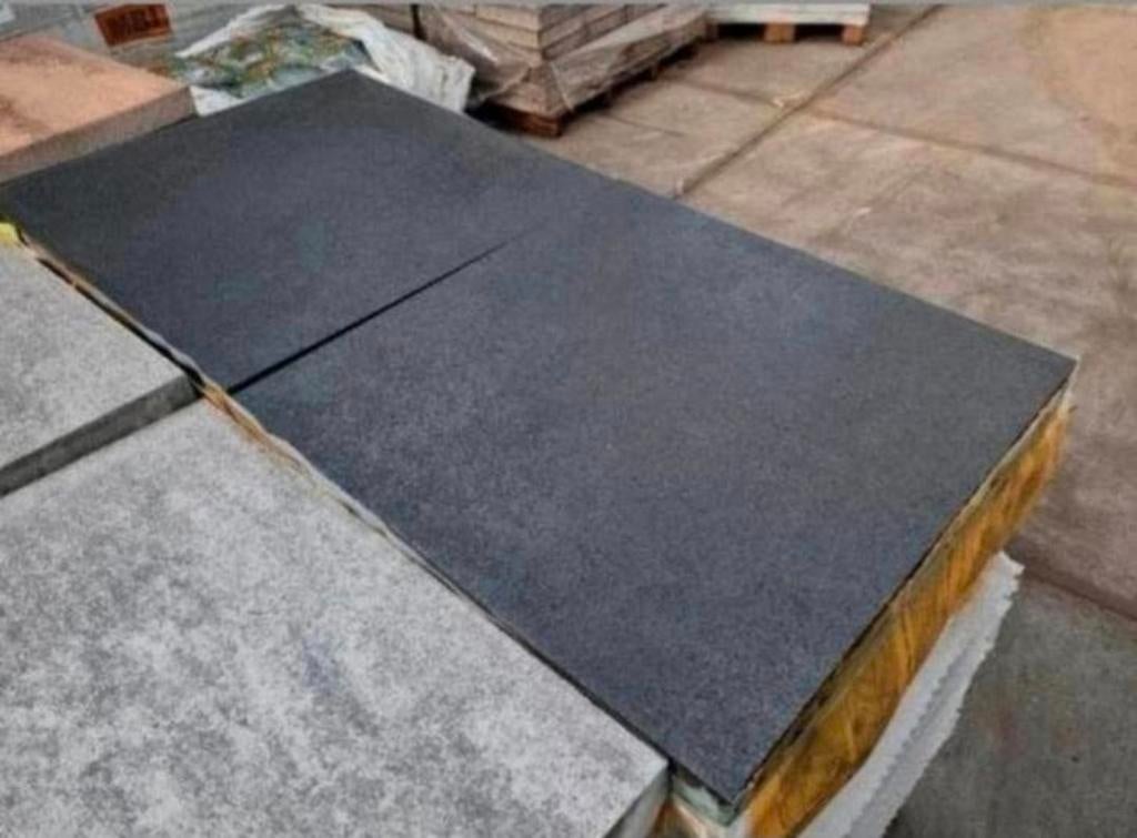 PRIJSFAVORIET €15,-pm² Antraciet terrastegels 60x60x4 s-part, Tuin en Terras, Nieuw, Ophalen of Verzenden, 10 m² of meer, Beton