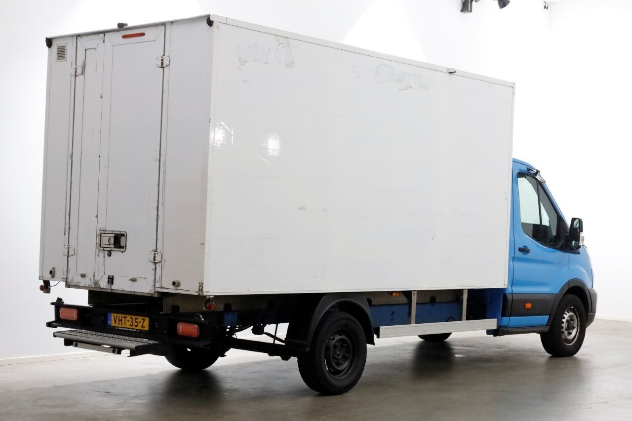 Ford Transit 350 2.0 TDCI 130pk E6 Bakwagen met achterdeuren, Auto's, Voorwielaandrijving, 15 km/l, Euro 6, Blauw