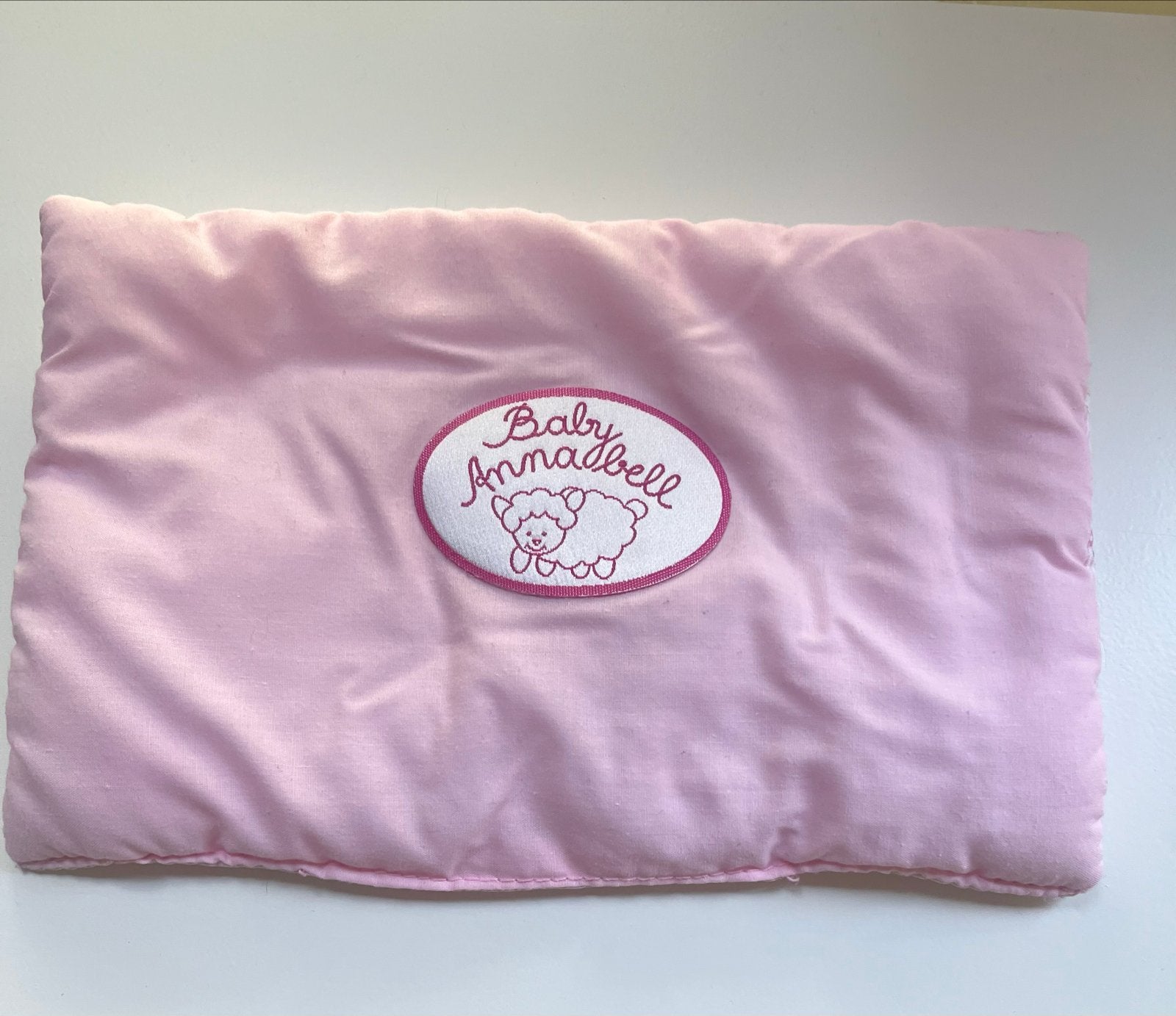 Baby Annabell kussen - Roze met schaapjes, Ophalen of Verzenden, Gebruikt