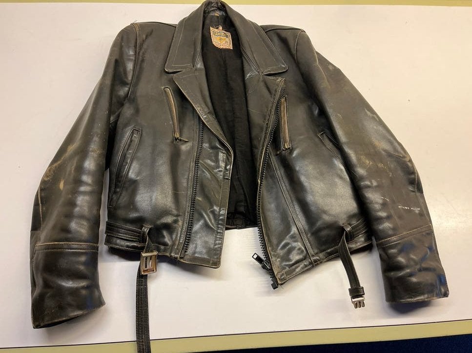 Vintage leren Urzo korte jas, zwart, maat 40/42, Ophalen of Verzenden, Gedragen, Maat 38/40 (M), Zwart