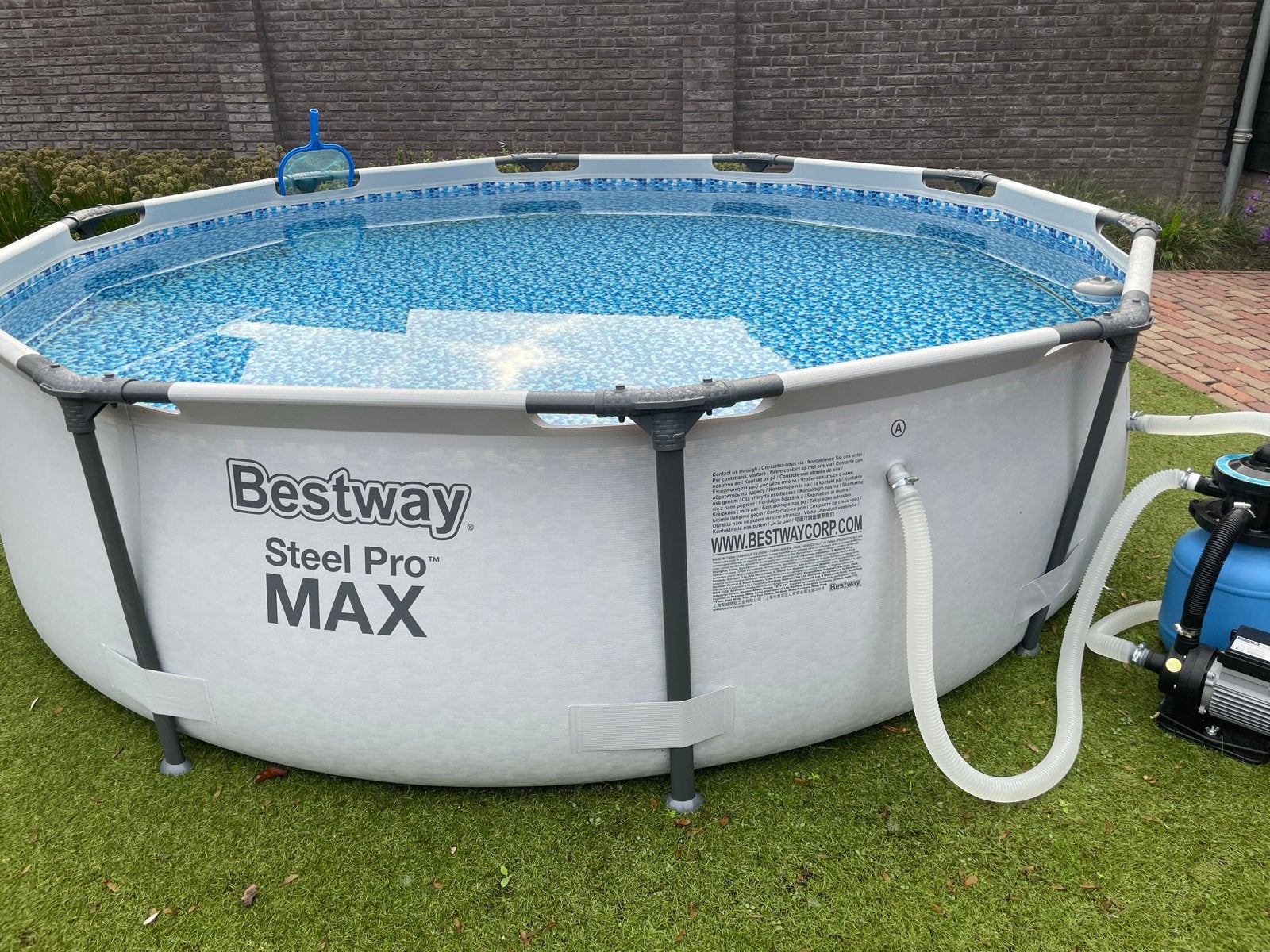Bestway Steel Pro MAX Opzetzwembad met zandfilterpomp, Ophalen, Gebruikt, 80 tot 120 cm, Rond