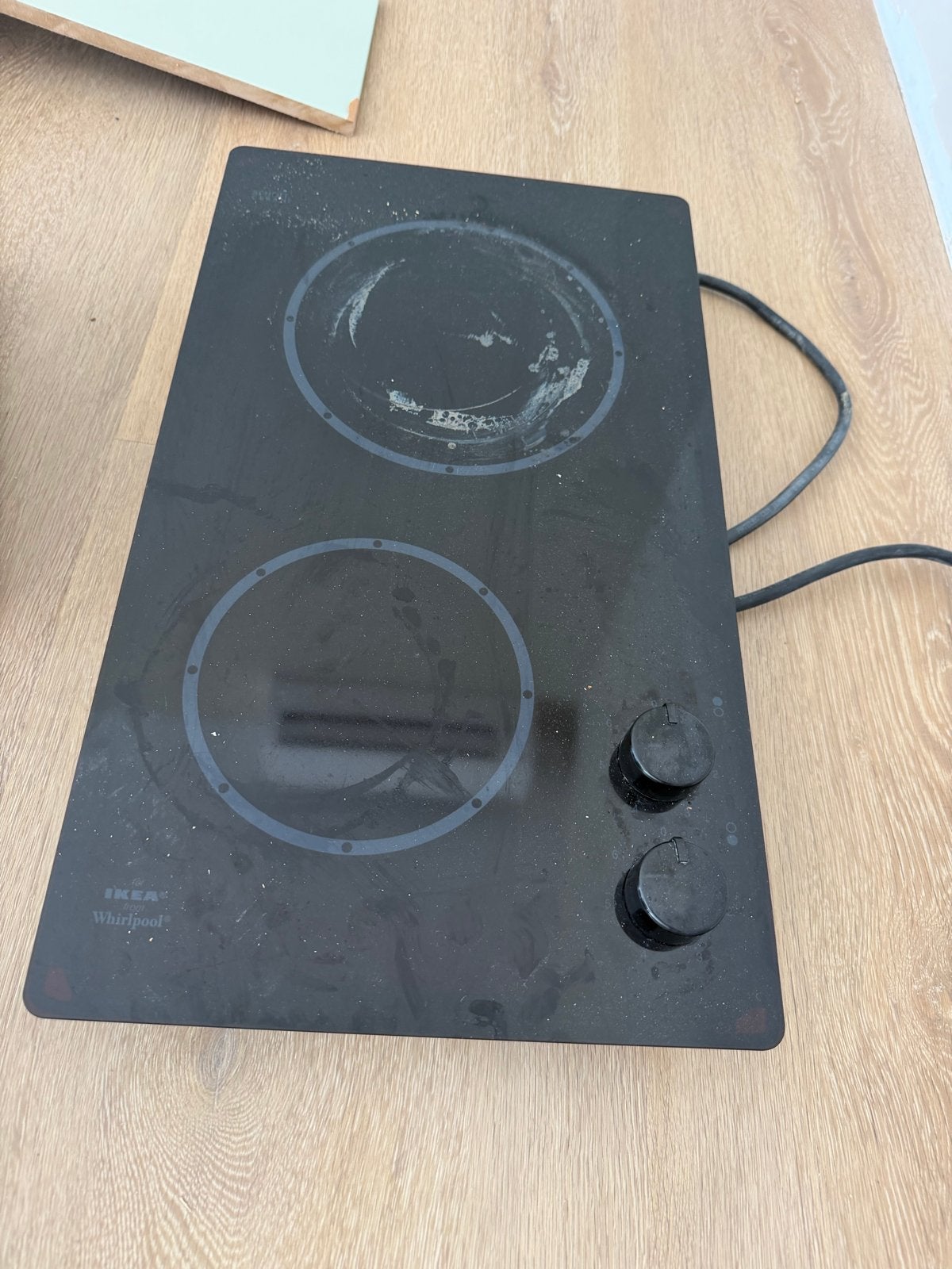 IKEA Whirlpool Elektrische Kookplaat met 2 Kookzones, Witgoed en Apparatuur, Ophalen, Gebruikt, Elektrisch, 3 kookzones of minder