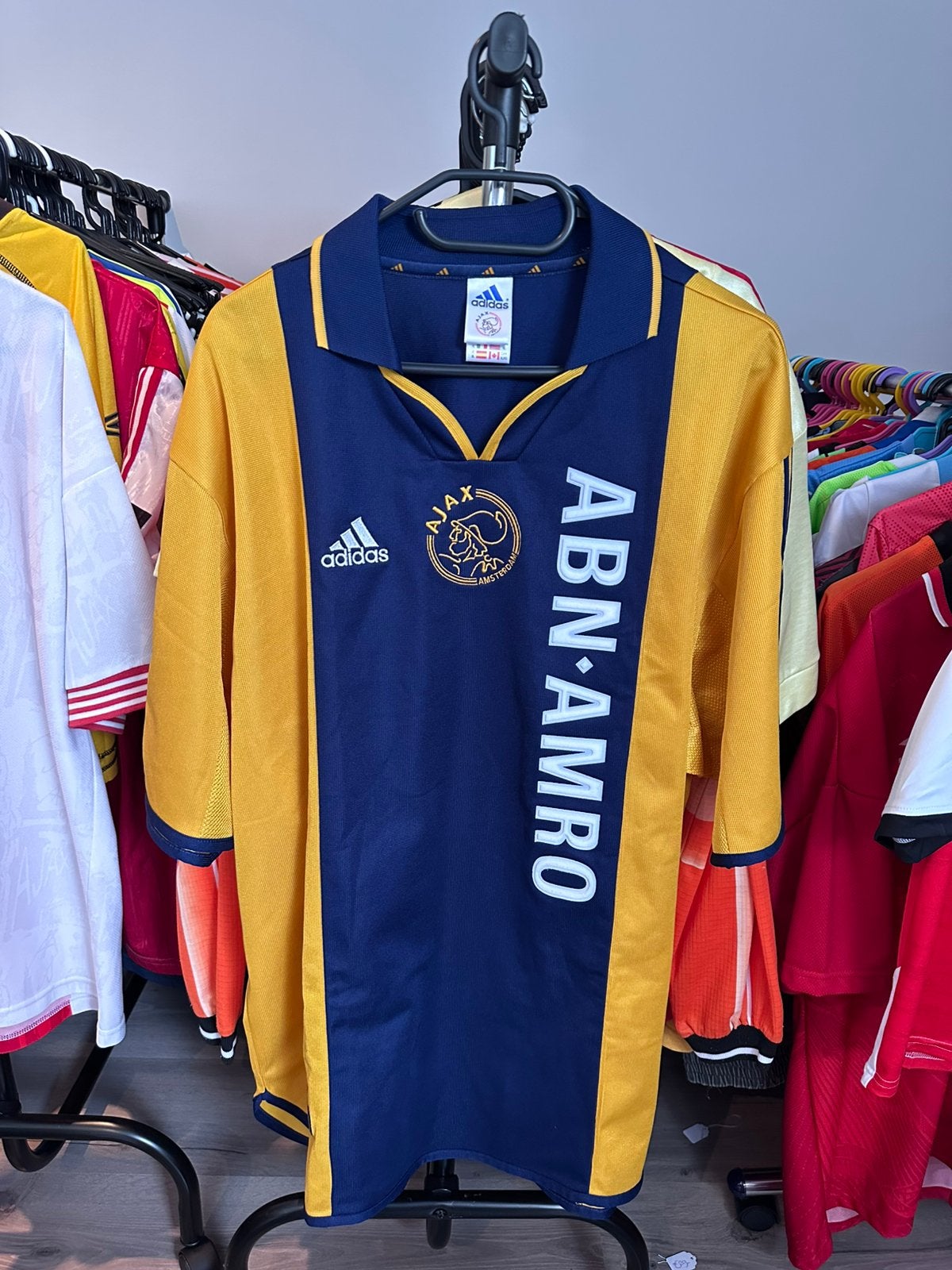 Oud Ajax uit voetbal shirt 2000/2001 100 jaar, Sport en Fitness, Voetbal, Maat XL, Verzenden, Zo goed als nieuw, Shirt