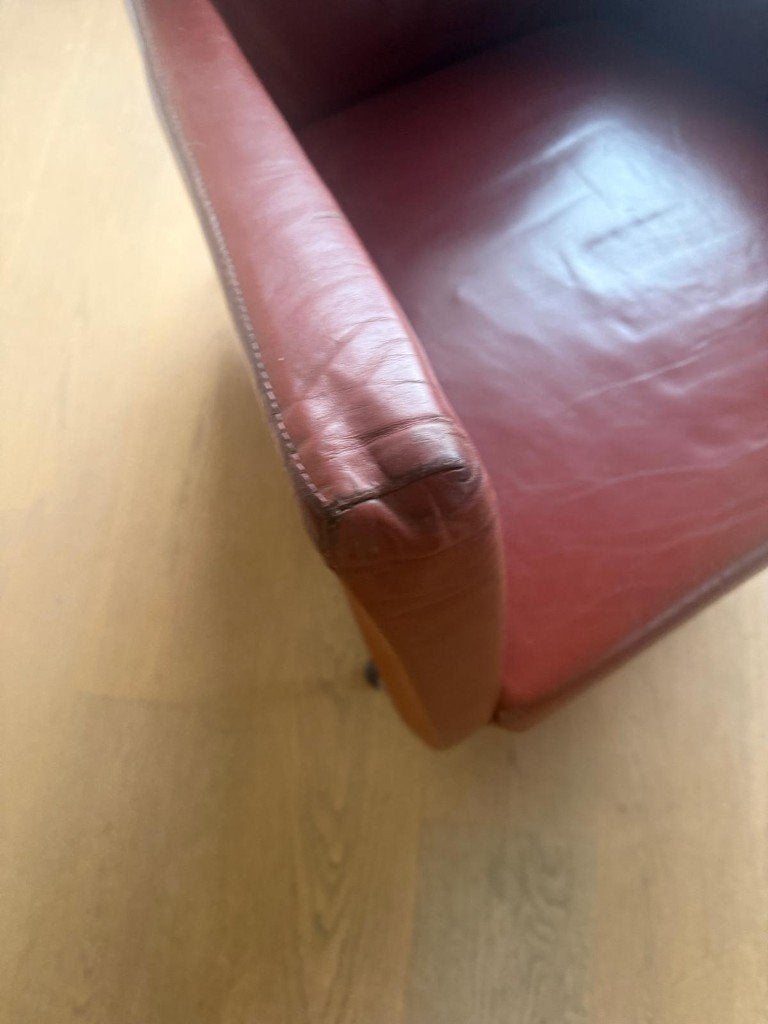 Comfortabele leren fauteuil van Montis - Windy, Ophalen, Gebruikt, 75 tot 100 cm, Modern
