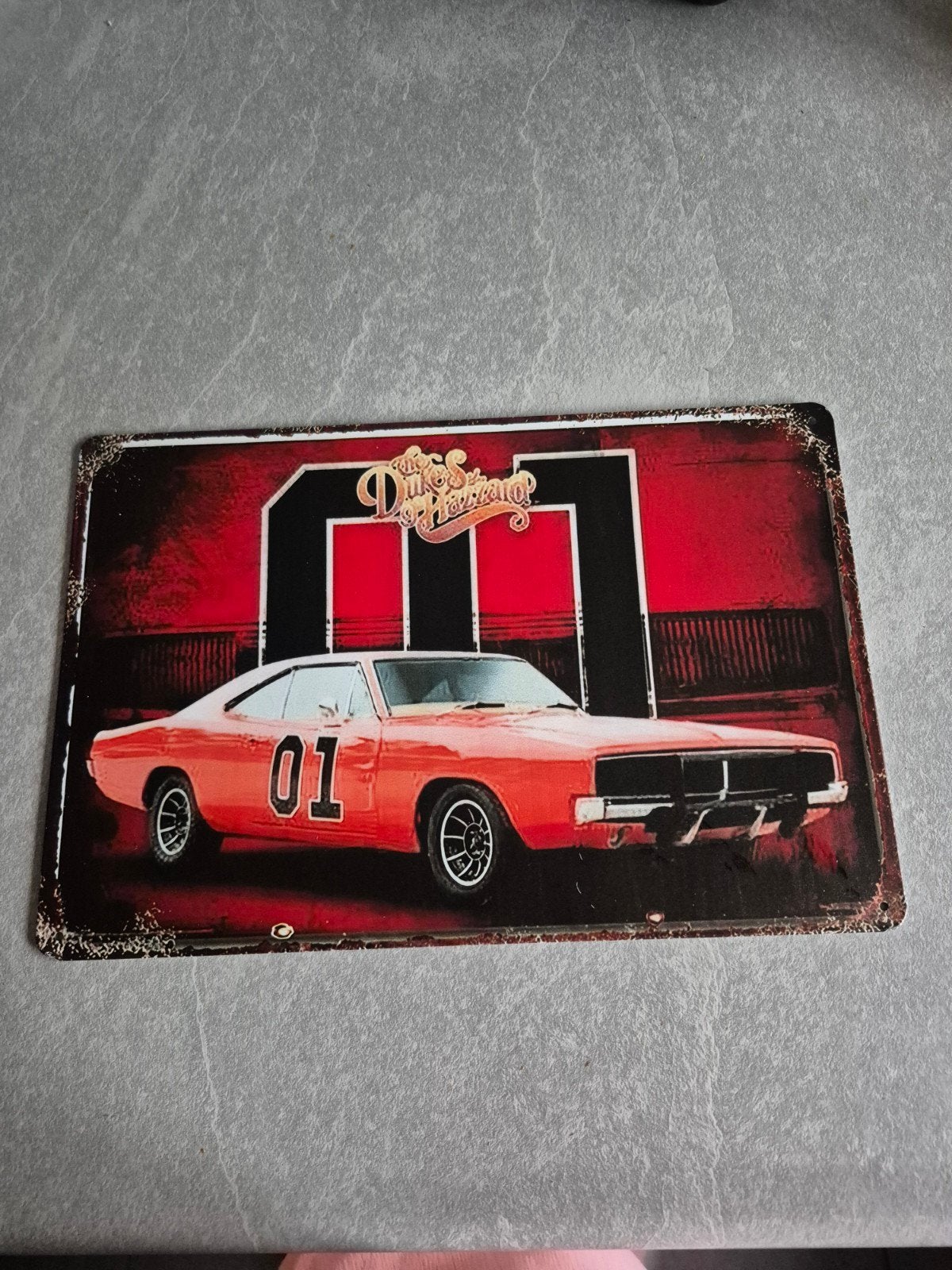 The Dukes of Hazzard General Lee Metalen Bord, Ophalen of Verzenden, Nieuw, Auto's