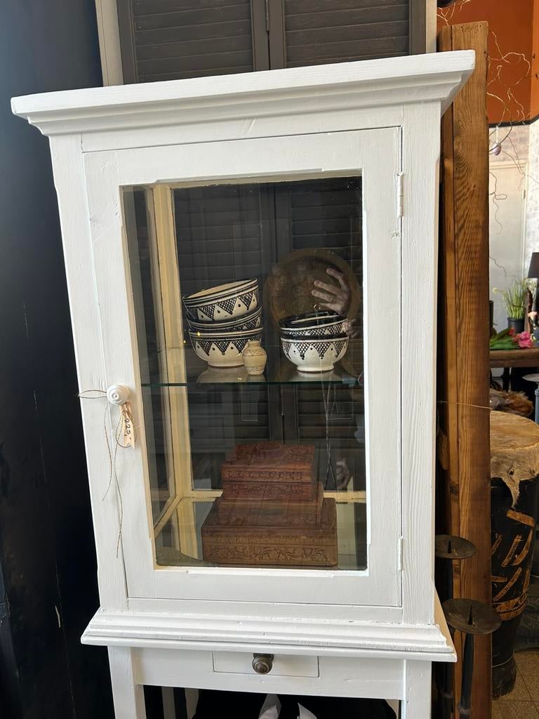 Brocante toonbank vitrine, Ophalen, Zo goed als nieuw, 25 tot 50 cm, Minder dan 100 cm