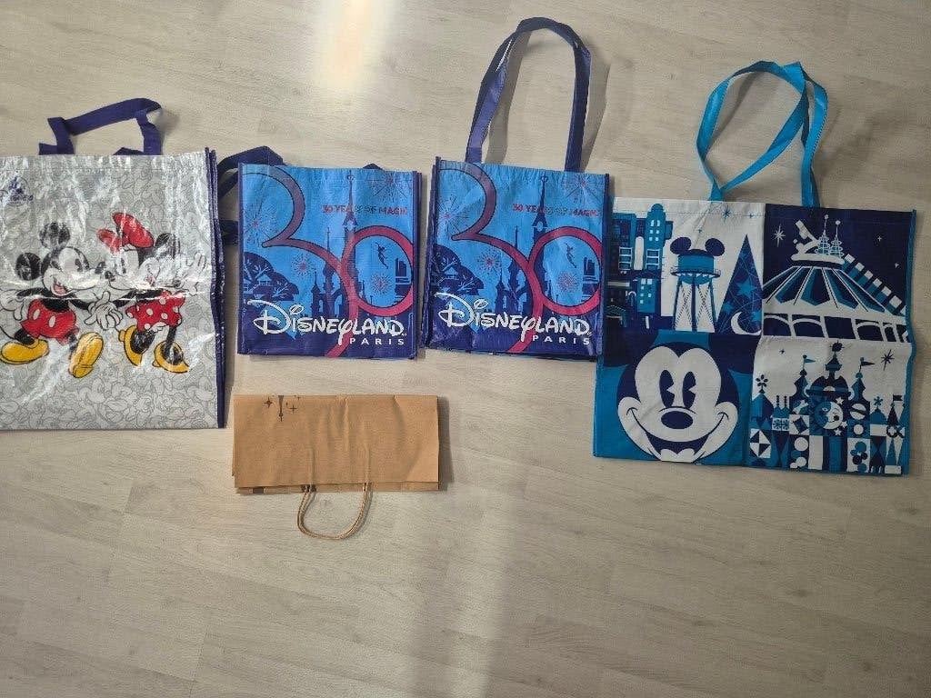 4x Disney Shopper / Boodschappentas – Disneyland Paris, Ophalen of Verzenden, Mickey Mouse, Zo goed als nieuw, Tas, Koffer of Zak