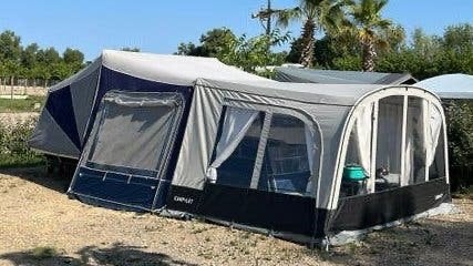 Camplet Concorde, compleet +  nieuwe living Luifel. Topper, Ophalen, Blauw, Aanwezig, Camp-Let