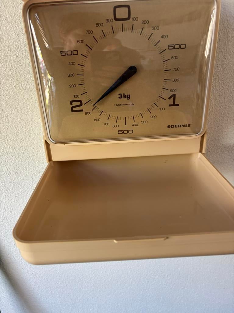 Soehnle Compact Wandweegschaal - Vintage Keukenweegschaal, Witgoed en Apparatuur, Weegschalen, Zo goed als nieuw, Analoog, Keukenweegschaal