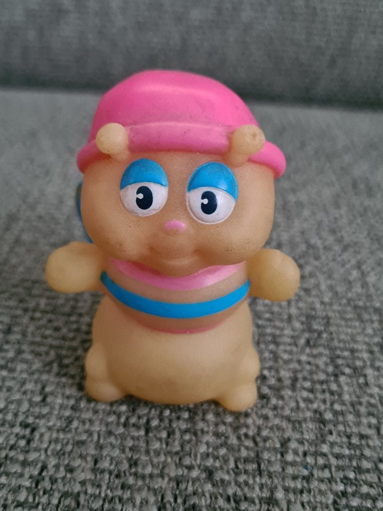 Glo friends worm glow in the dark vintage poppetje playskool, Gebruikt, Playskool hasbro, Ophalen of Verzenden, Nvt
