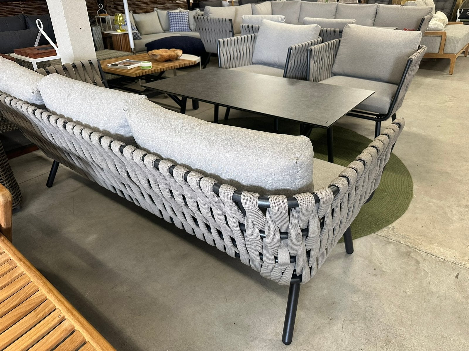 Prachtige Comfortabele aluminium loungeset kunststof rope, Tuin en Terras, Ophalen, 5 zitplaatsen, Roystore.nl@gmail.com, Loungeset