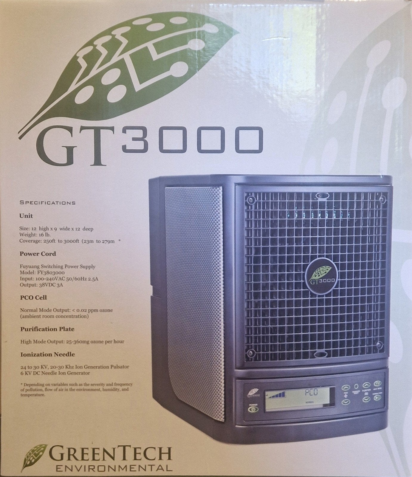 Greentech Environmental GT3000 Luchtreiniger, Ophalen of Verzenden, Zo goed als nieuw