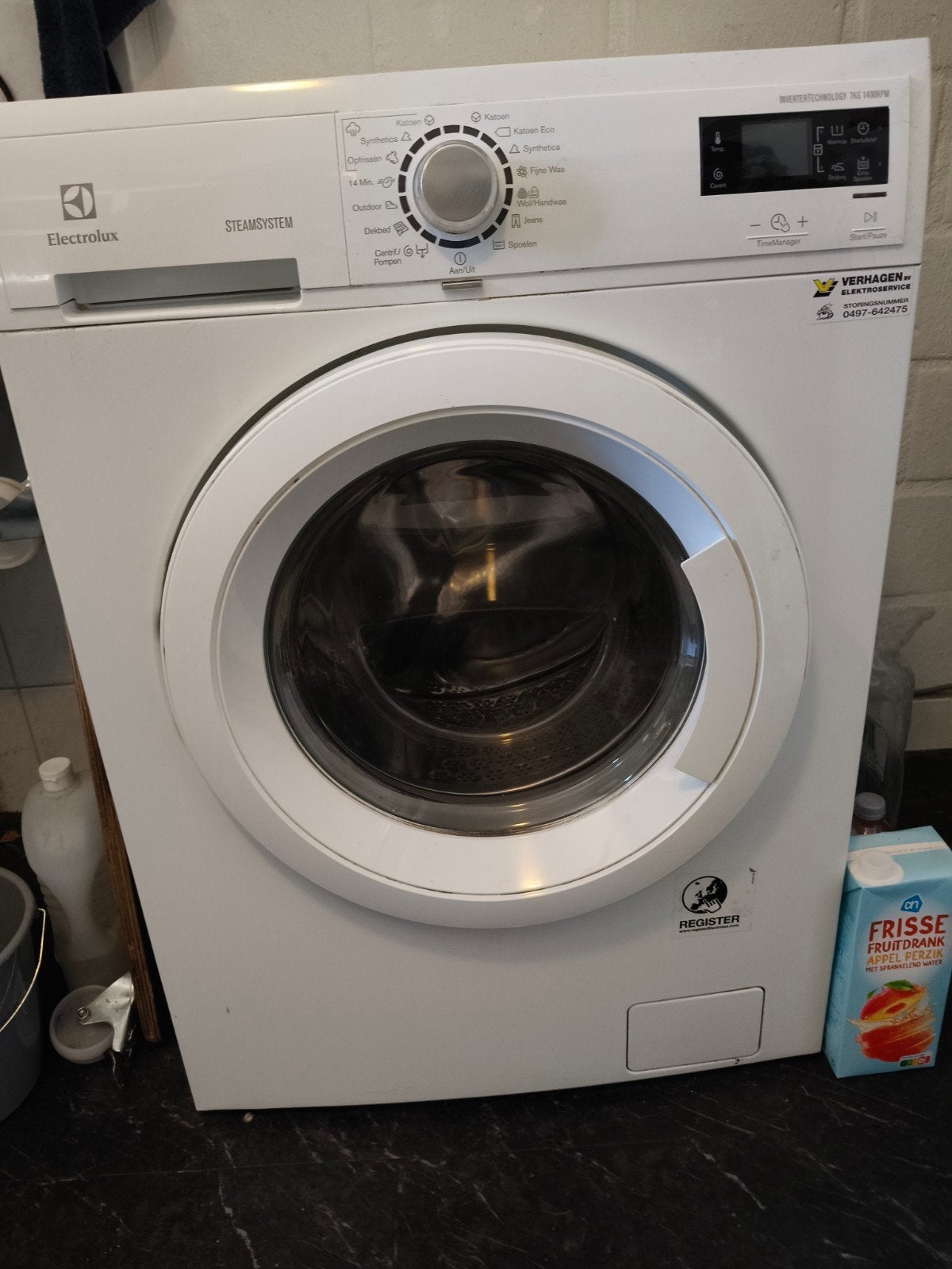 Electrolux Voorlader Wasmachine 7KG 1400RPM Inverter, Ophalen, Gebruikt, 85 tot 90 cm, 1200 tot 1600 toeren