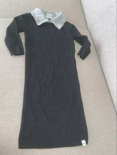 Nik&nik nik & nik jurk jurkje zwart zwarte grijs 152, Kinderen en Baby's, Kinderkleding | Maat 152, Nik&Nik, Zo goed als nieuw