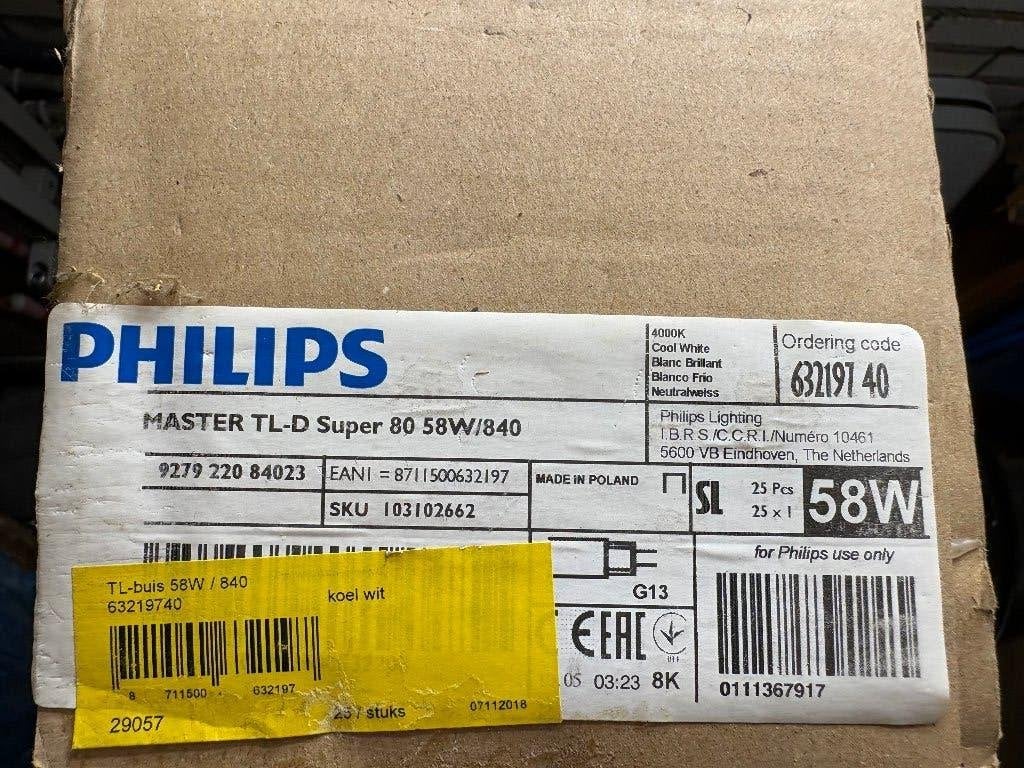 25 stuks TL verlichting philips master tl-d super 80 58w/840, Ophalen, Nieuw