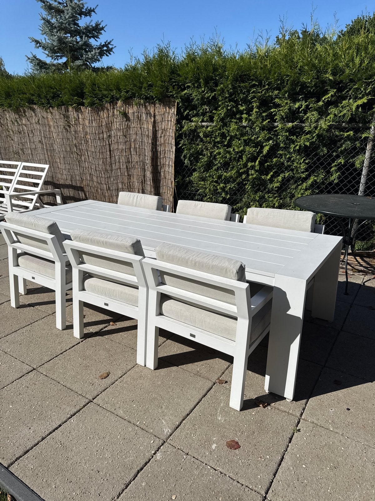 Bellagio tuinset met 6 stoelen en kussens, Ophalen, Gebruikt, Eettafel, 6 zitplaatsen