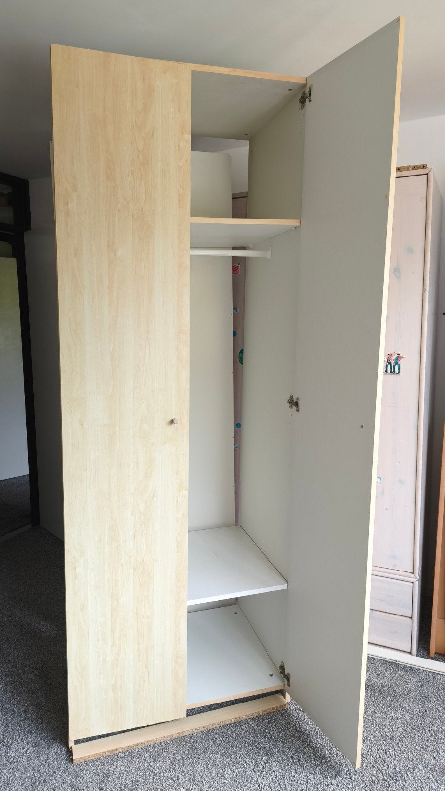 Hang/legkast 80x58x220 cm - Ruime kledingkast, Huis en Inrichting, Kasten | Kledingkasten, Ophalen, Gebruikt, 200 cm of meer, Met plank(en)