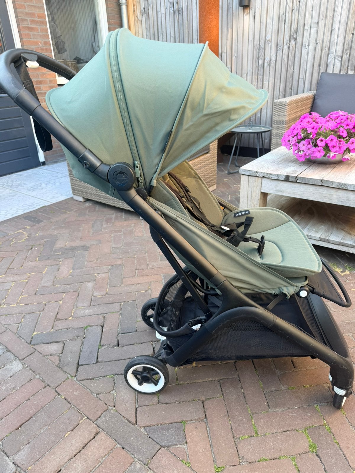 Bugaboo butterfly forest green, Ophalen, Zo goed als nieuw, Regenhoes