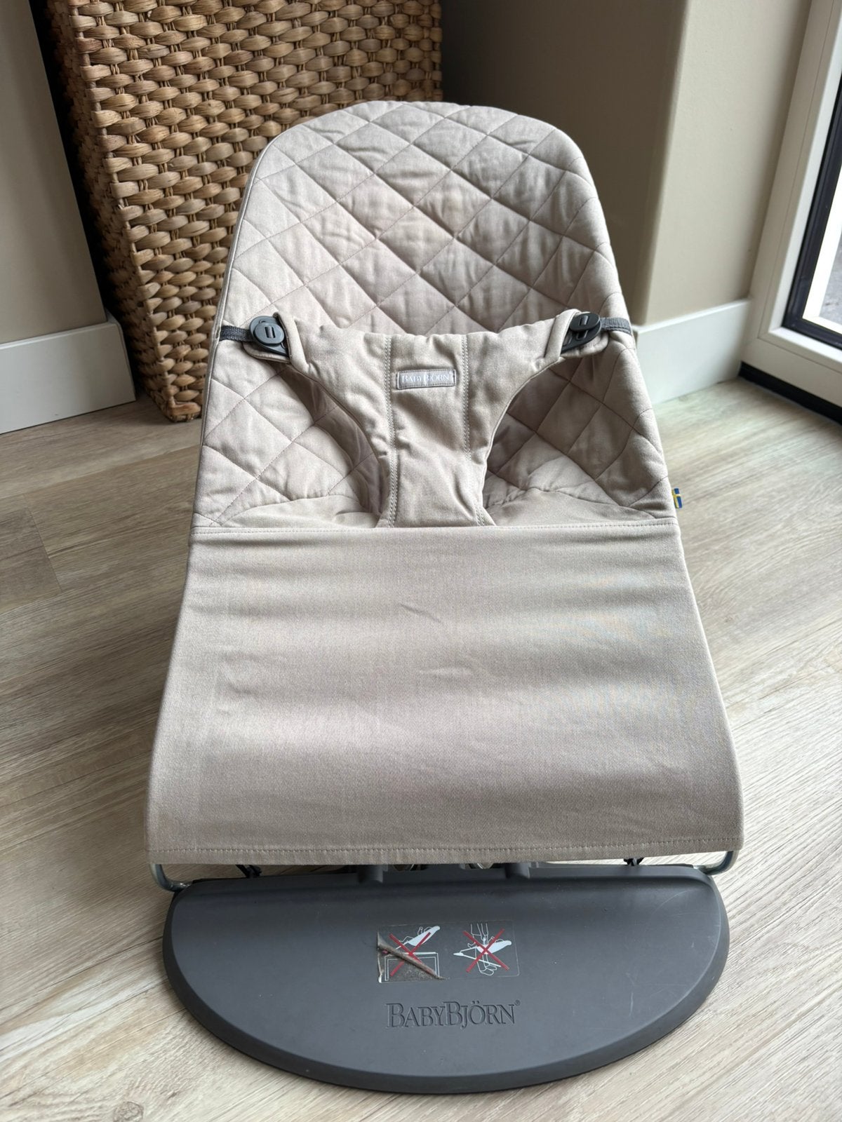 BabyBjörn wipstoeltje Bliss, zand/beige geweven, Ophalen, Zo goed als nieuw