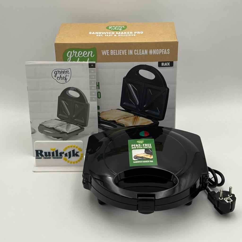 Green Chef Sandwich maker Pro tostiapparaat - Nieuw, Witgoed en Apparatuur, Ruilrijk, Nieuw, Info@ruilrijk.nl, Neerstraat 60, 6041 KD Roermond