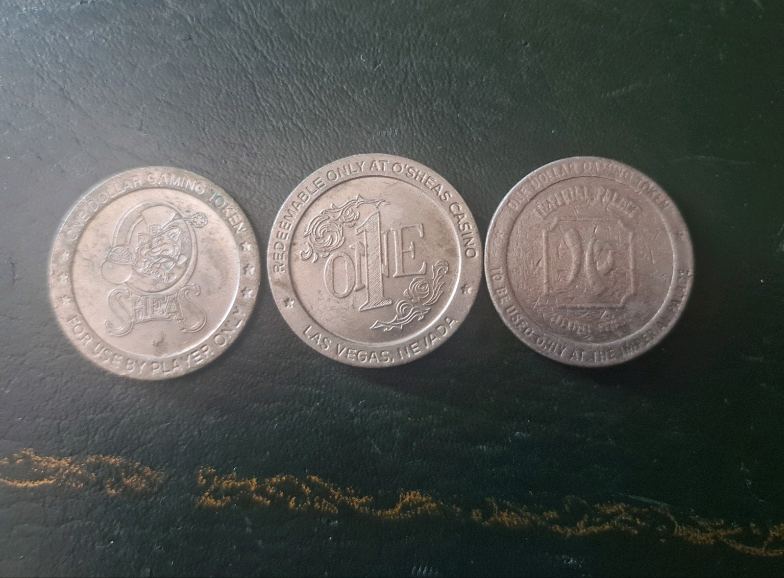 3x vintage 1$ gaming tokens Las Vegas, Ophalen of Verzenden, Overige landen, 2 euro, Setje
