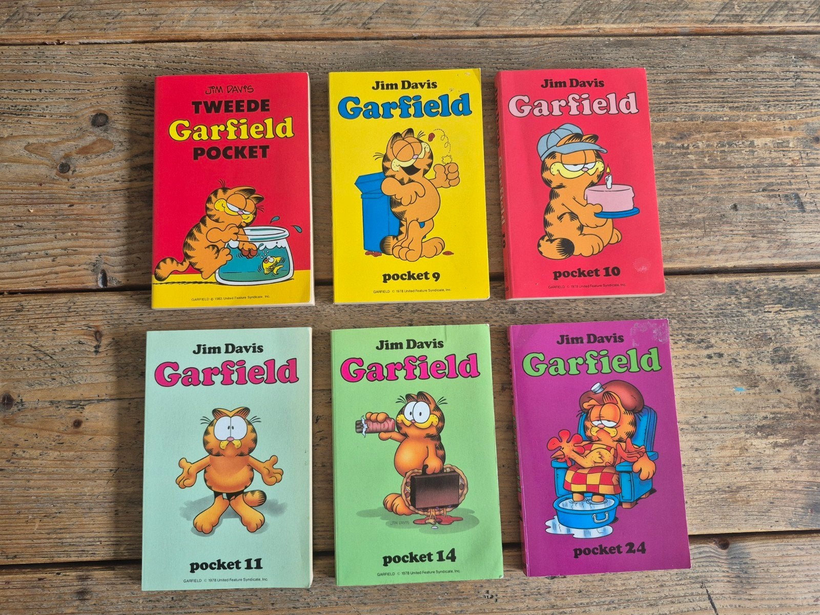 6 garfield pockets, Ophalen, Cartoons