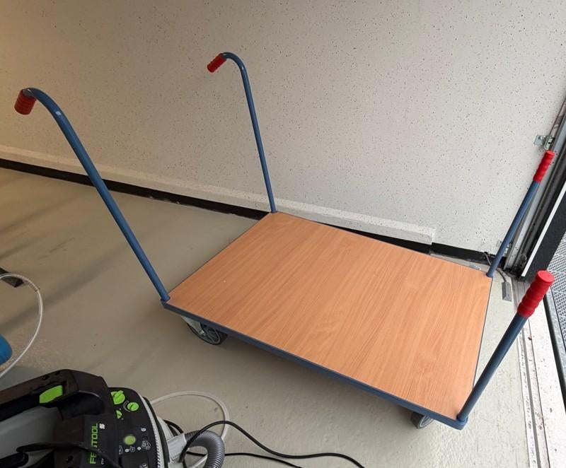 Fetra Rongenwagen – L1100 x B510 x H925 mm –magazijnwagen, Doe-het-zelf en Verbouw, Transportwagens, 100 liter of meer, Ophalen