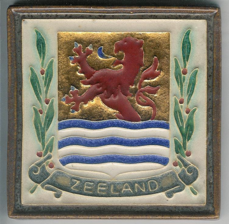 Porceleyne Fles Tegel wapen Zeeland gaaf, Ophalen of Verzenden