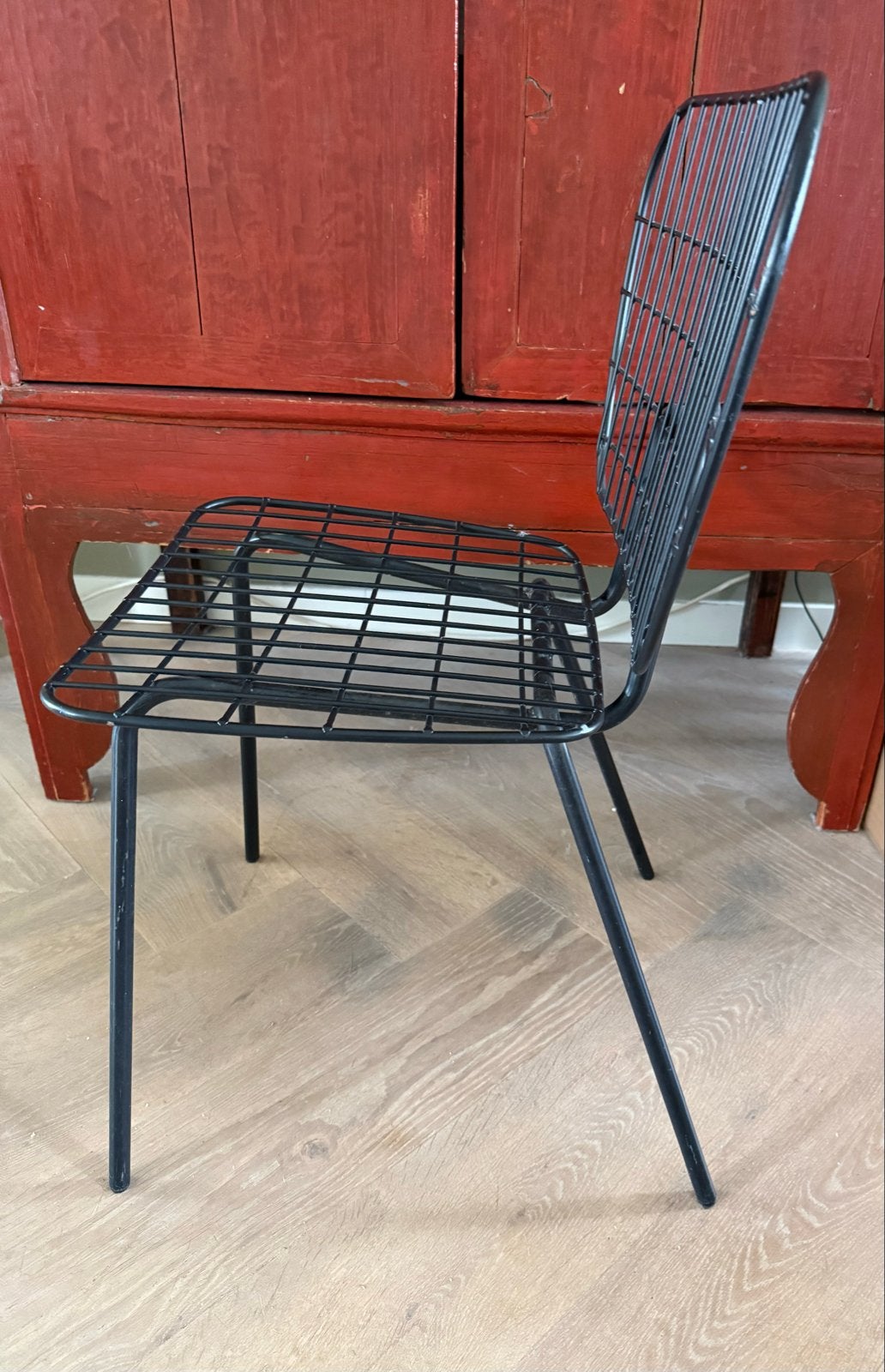 Leuke draadijzer stoeltjes voor binnen en buiten, Tuin en Terras, Tuinstoelen, Ophalen, Gebruikt, Metaal
