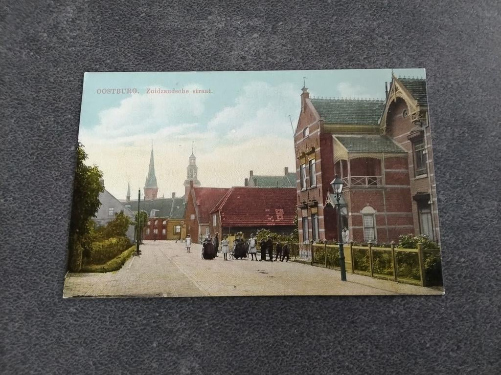 Oostburg Zuidzandsche straat  1922, Ophalen of Verzenden, 1920 tot 1940, Gelopen, Zeeland